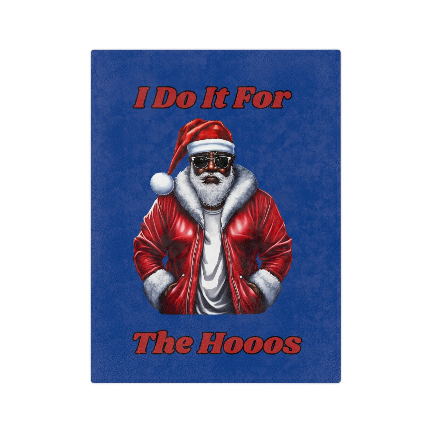 I Do It For The Hooos-Velveteen Microfiber Blanket (Dk Blue)