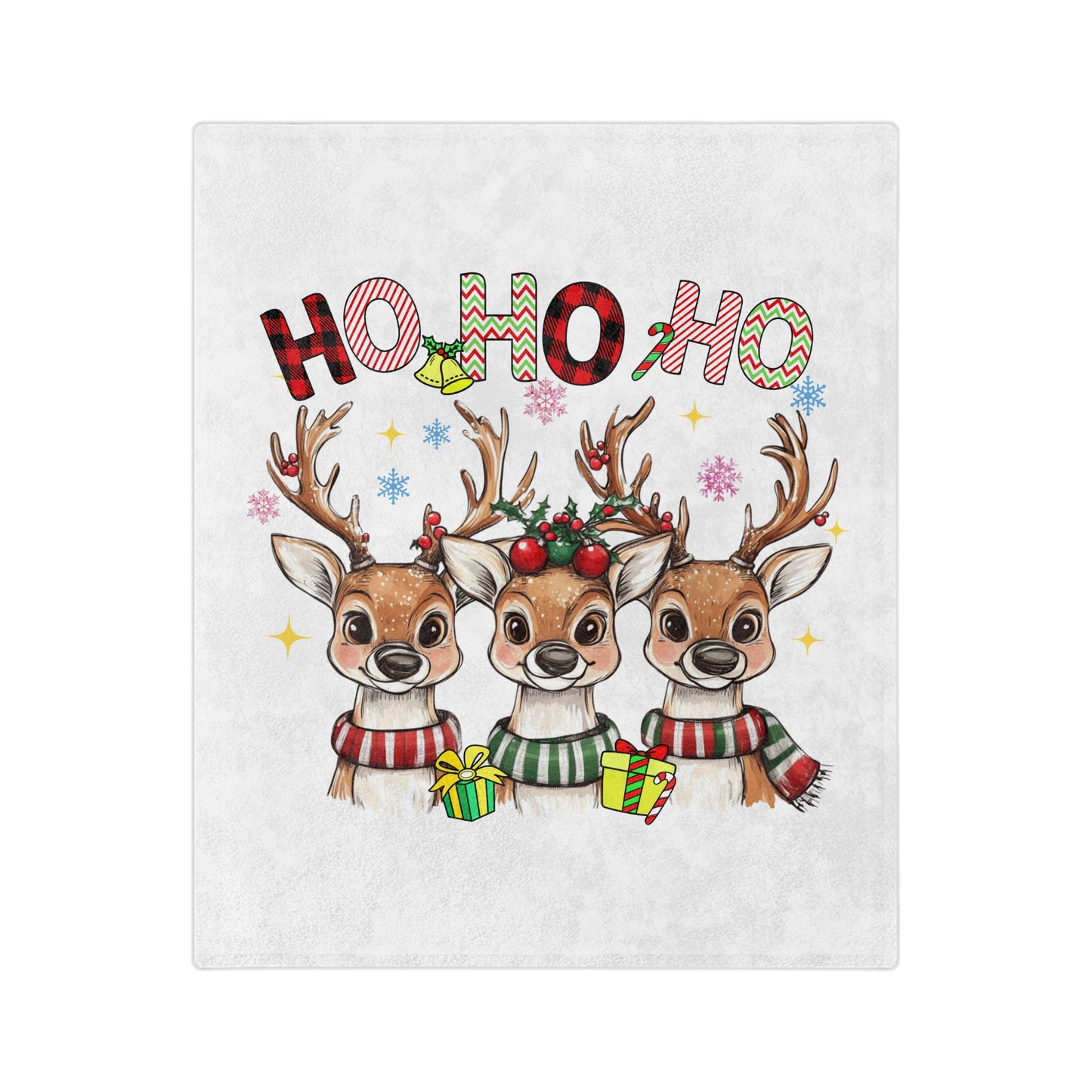 Ho Ho Ho Reindeer-White