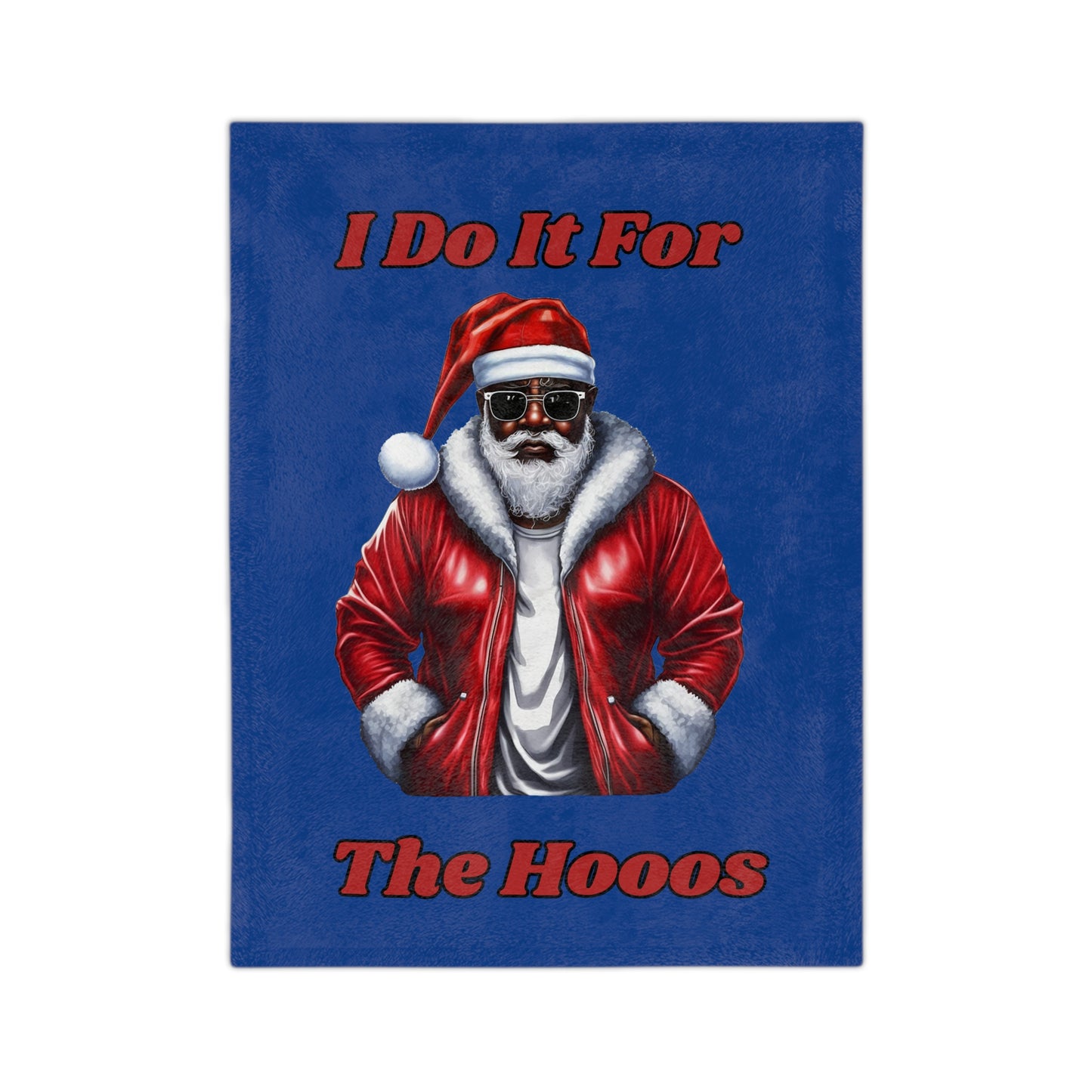 I Do It For The Hooos-Velveteen Microfiber Blanket (Dk Blue)