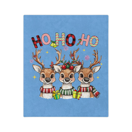 Ho Ho Ho Reindeer-Light Blue