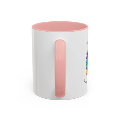 Bake Cookies And Say F*ck A Lot-Accent Coffee Mug (11, 15oz) (Pink)