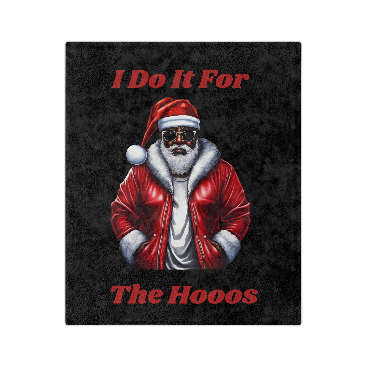 I Do It For The Hooos-Velveteen Microfiber Blanket (Black)