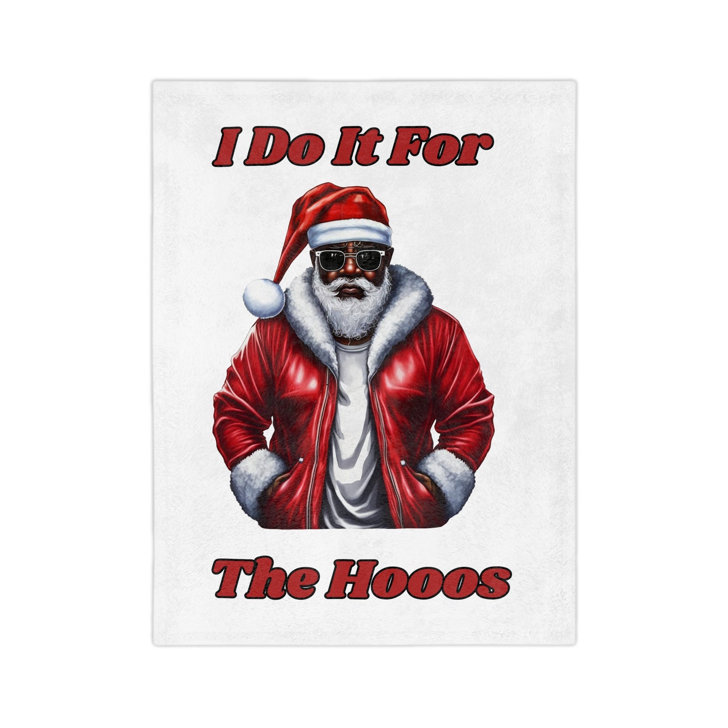 I Do It For The Hooos-Velveteen Microfiber Blanket (White)